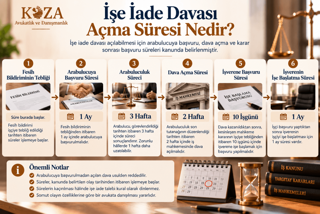 İşe iade davası açma süresi: 1 ay ve 2 hafta