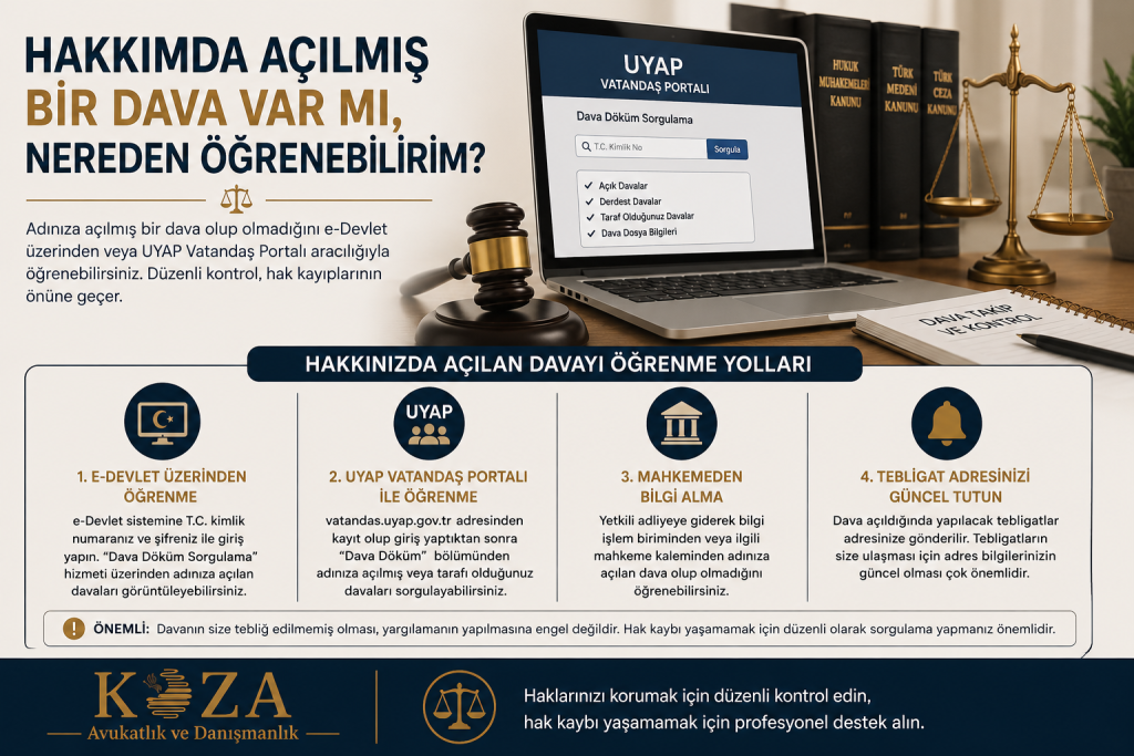 Hakkımda Açılmış Dava Var Mı? Nereden Öğrenebilirim? 2 Hakkımda açılmış bir dava var mı, nereden öğrenebilirim?