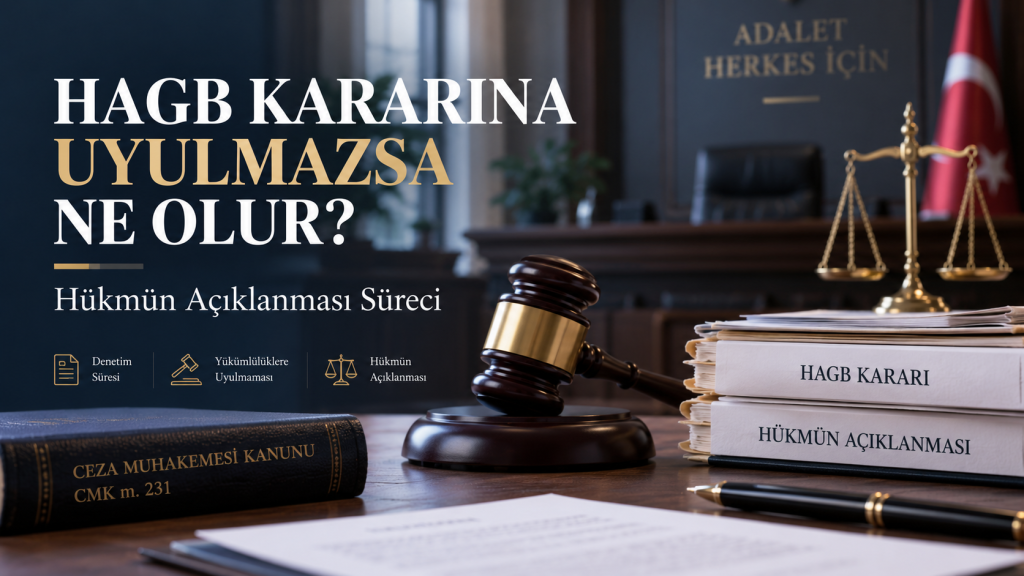 HAGB Kararına Uyulmaması Nedeniyle Açılış Ne Demek? 2 HAGB kararına uyulmaması nedeniyle açılış, HAGB bozulması ve hükmün açıklanması
