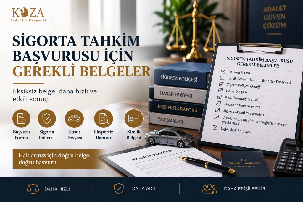 Sigorta tahkim başvurusu için gerekli belgeler ve sigorta tahkim başvuru şartları