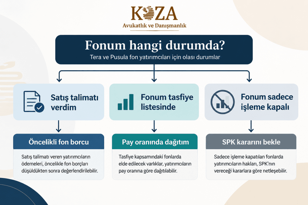 Tera ve Pusula fon yatırımcıları için tasfiye sürecindeki farklı durumlar